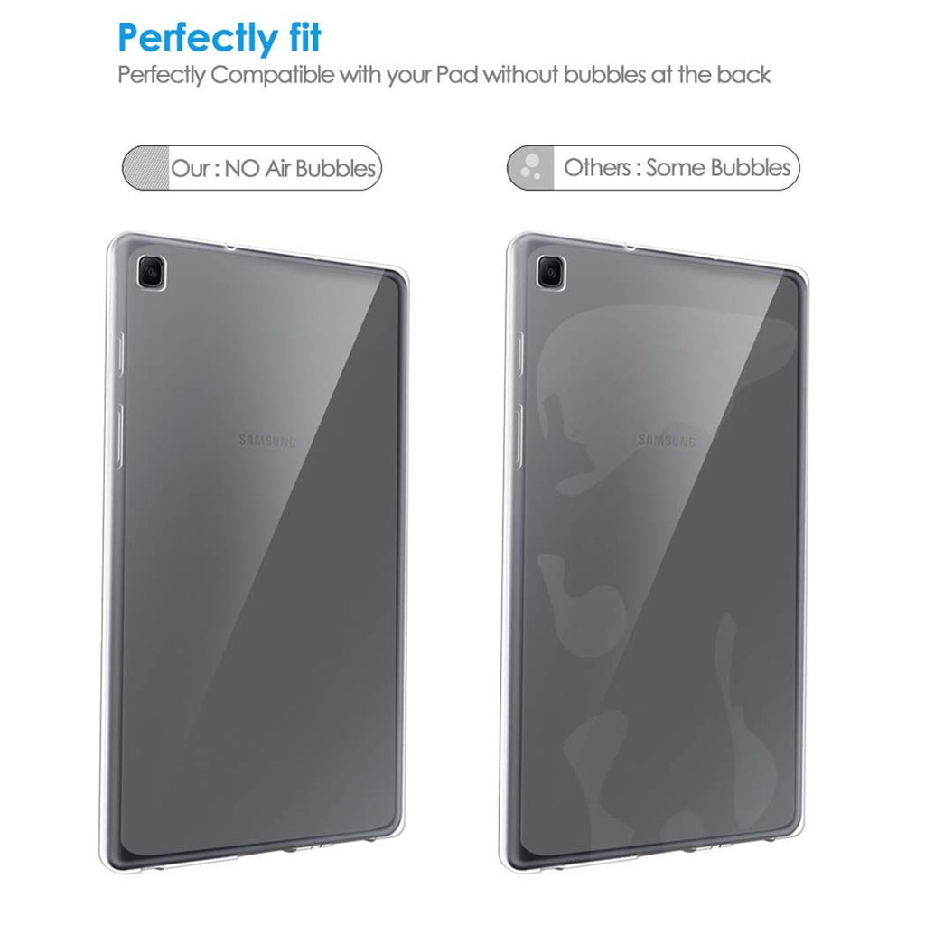 NUPO Hülle für Samsung Galaxy Tab A7 10.4 2020, Ultra Slim Translucent Soft TPU Silikon Tablet Crystal Durchsichtige Schutzhülle Case für Galaxy Tab A7 SM-T500/T505/T507 10.4 Zoll 2020 (Matt weiß)