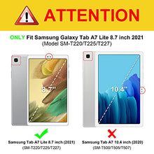Laden Sie das Bild in den Galerie-Viewer, Fintie Slim Case for Samsung Galaxy Tab A7 Lite 8.7 inch 2021 Model (SM-T220/T225/T227), Ultra Thin Lightweight Hard Back Shell Tri-Fold Stand Cover, Black
