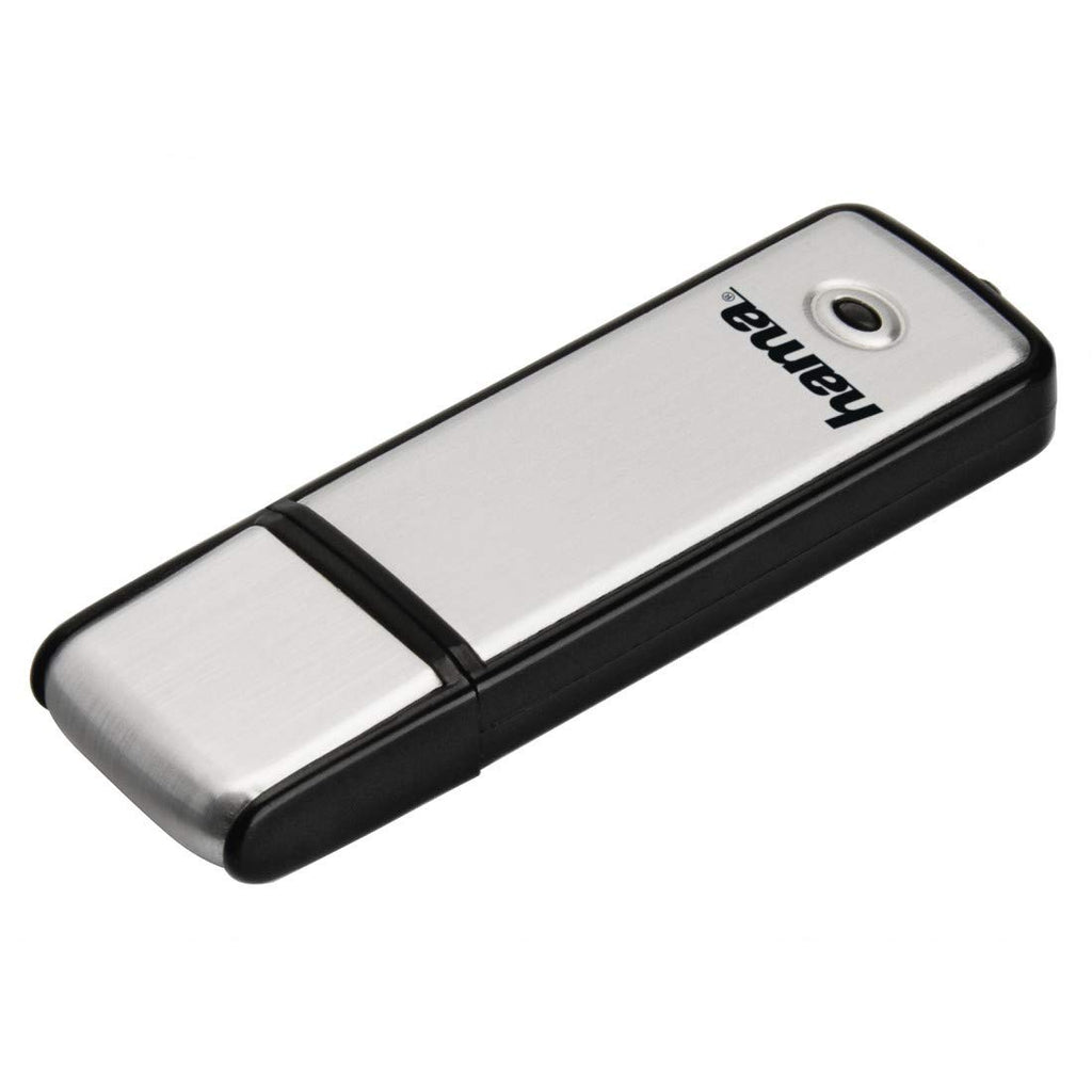 Hama 32GB USB-Stick USB 2.0 Datenstick (10 MB/s Datentransfer, inkl. LED-Funktionsanzeige, Speicherstick, Memory Stick mit Verschlusskappe, geeignet für Windows/MacBook) silber