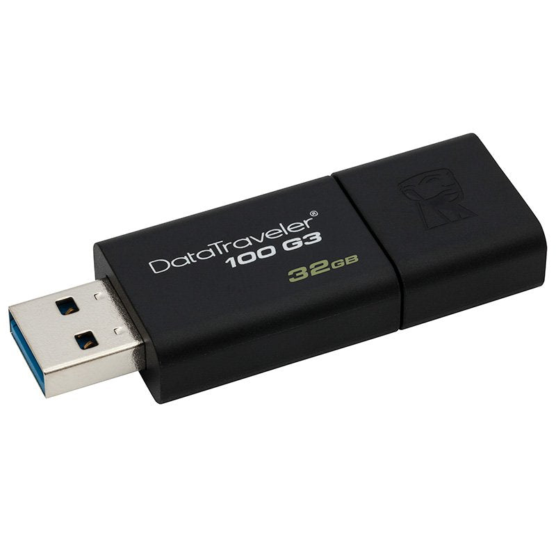 Kingston DT100G3/32GB DataTraveler 100 G3, USB 3.0, 3.1 Flash Drive, 32 GB, schwarz