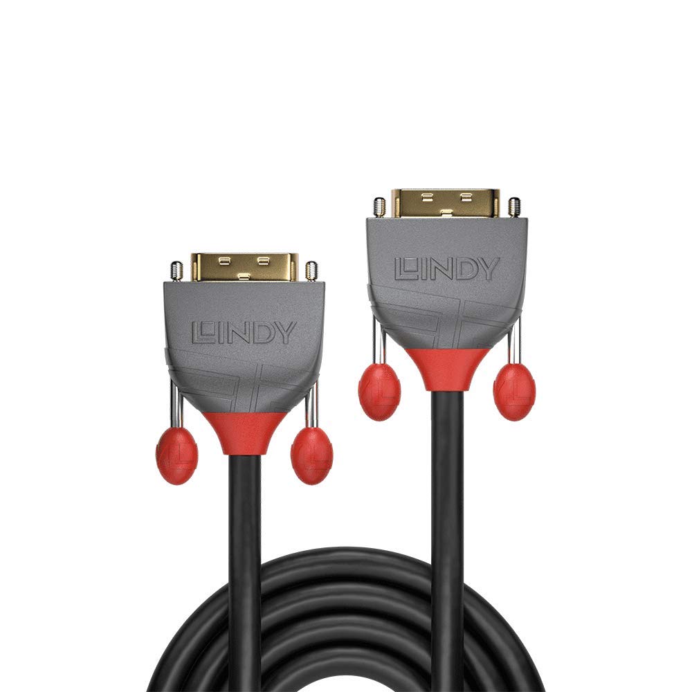 LINDY 36224 5m DVI-D Dual Link Kabel, Anthra Line