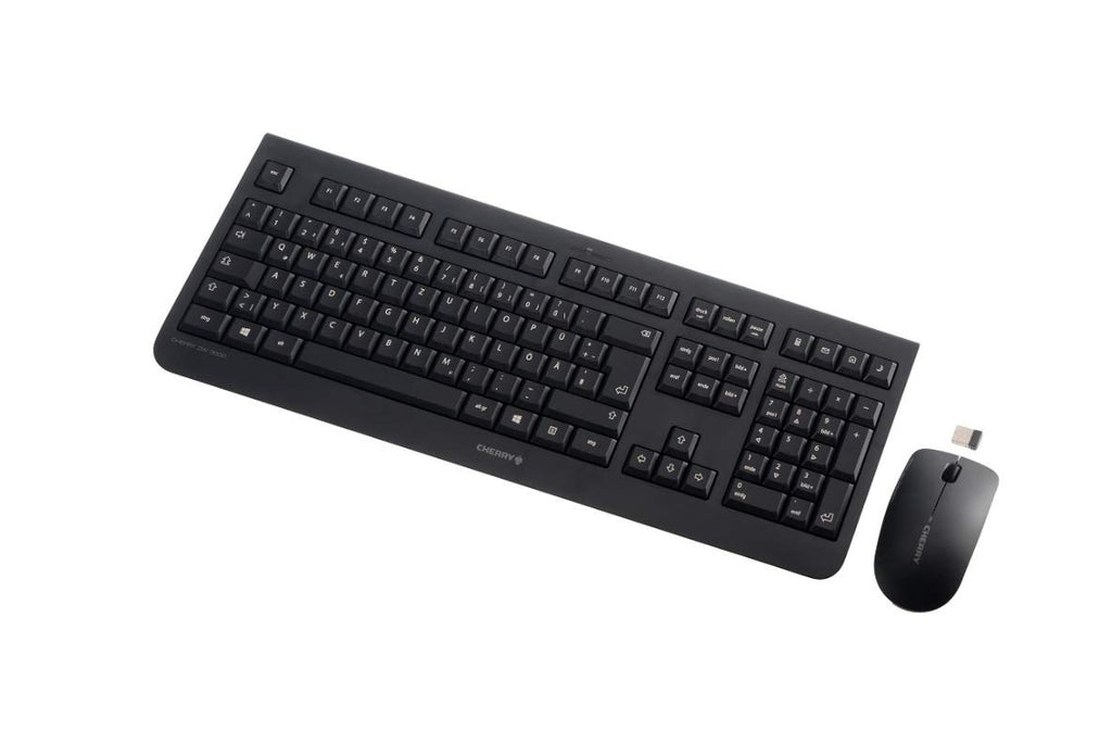 CHERRY Tas DW 3000 Wireless Desktop Black Tastatur+Maus