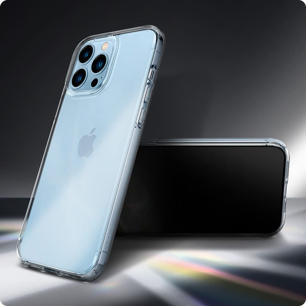 Spigen Ultra Hybrid Kompatibel mit iPhone 13 Pro Max Hülle [Anti-Yellowing] Handyhülle dünn transparent hardcase silikon -Crystal Clear