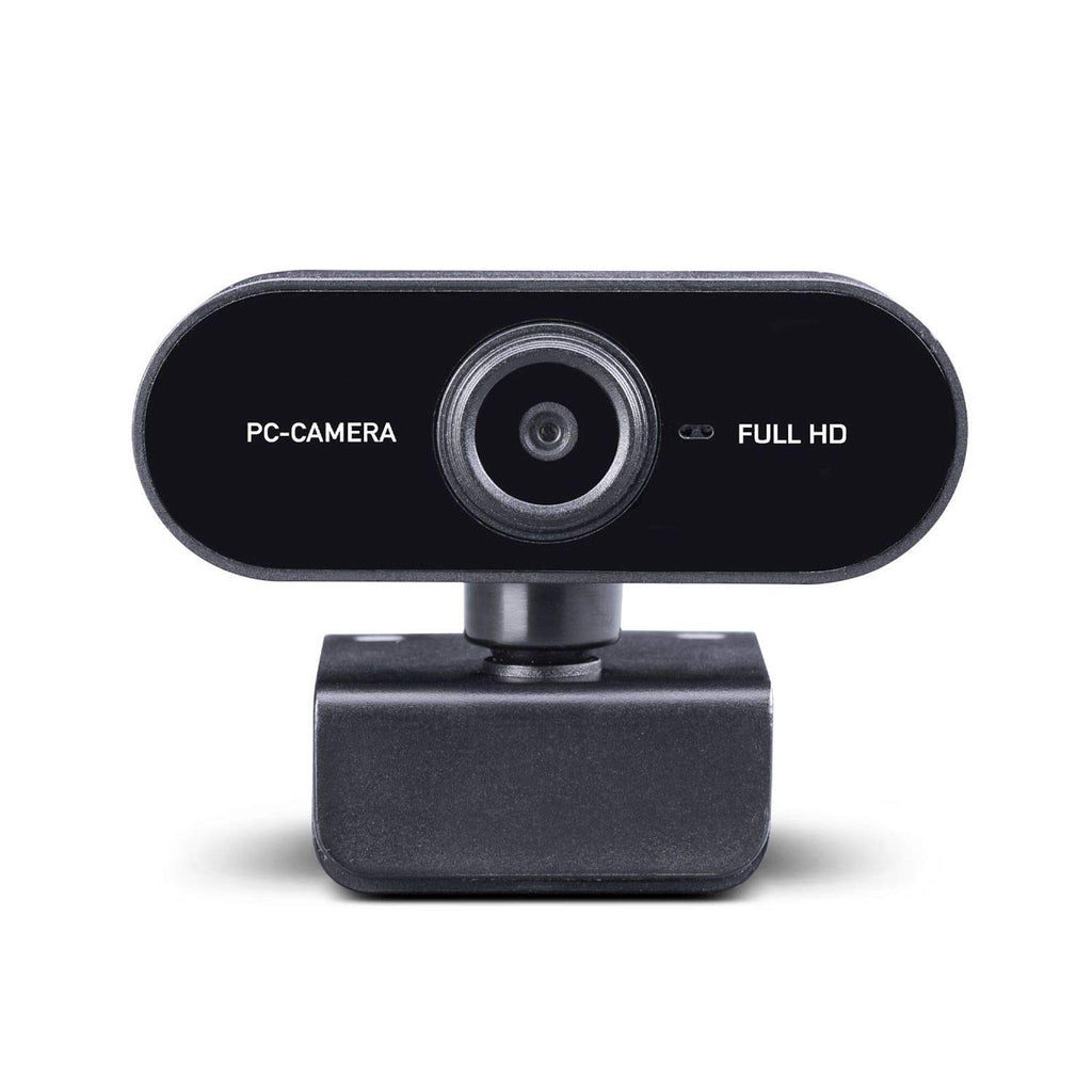 Midland W199 Webcam im edlen Design für Smart-Working, C1476, mit integriertem Mikrofon, Full HD Auflösung 1080p, kompatibel mit jedem Gerät mit USB-Anschluss, Farbe: schwarz