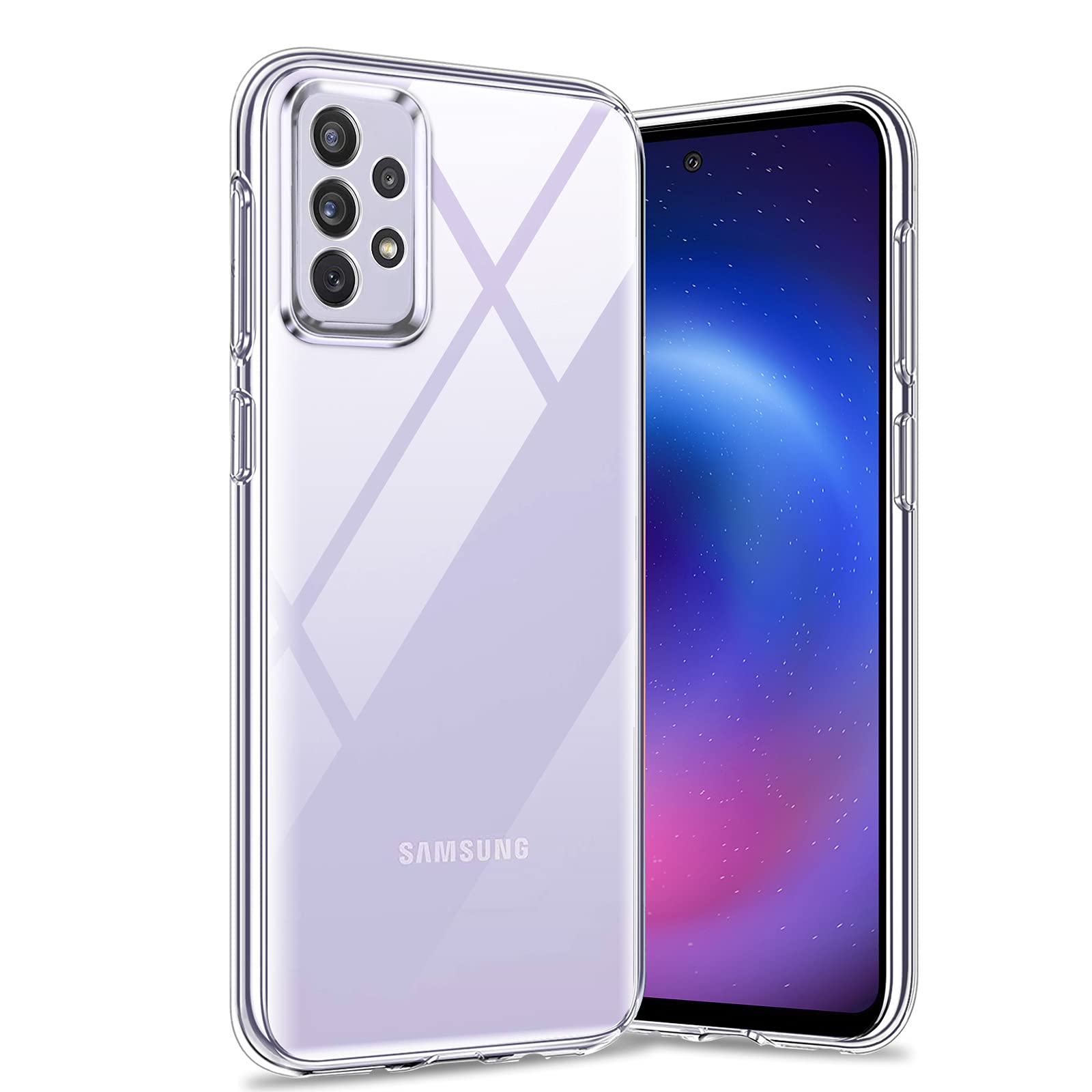 Whew Kompatibel mit Samsung Galaxy A72 Hülle Transparent Durchsichtige