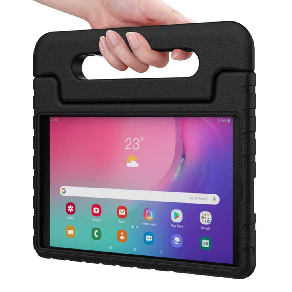 iMoshion kompatibel mit Samsung Galaxy Tab A 10.1 (2019) Hülle – Tablethülle für Kinder – Tablet Kids Case in Schwarz mit Handgriff und Ständer [Robust, Griffig, Stoßfest]