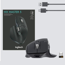 Laden Sie das Bild in den Galerie-Viewer, Logitech MX Master 3 Advanced Maus - Schwarz - Business Edition [Dual Connect, 2,4GHz &amp; Bluetooth] Bulk