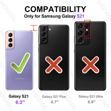 Laden Sie das Bild in den Galerie-Viewer, HOOMIL Handyhülle für Samsung Galaxy S21 Hülle Leder Tasche Flip Case Schutzhülle Kompatibel mit Samsung S21 Hülle Schwarz