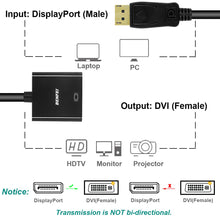 Laden Sie das Bild in den Galerie-Viewer, BENFEI DisplayPort auf DVI Konverter, Vergoldet DP/Display Port to DVI-D Kabel HDTV Adapter Konverter Male to Female