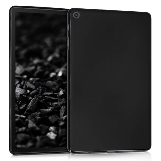 kwmobile Hülle kompatibel mit Samsung Galaxy Tab A 10.1 (2019) - Silikon Tablet Cover Case Schutzhülle Schwarz matt