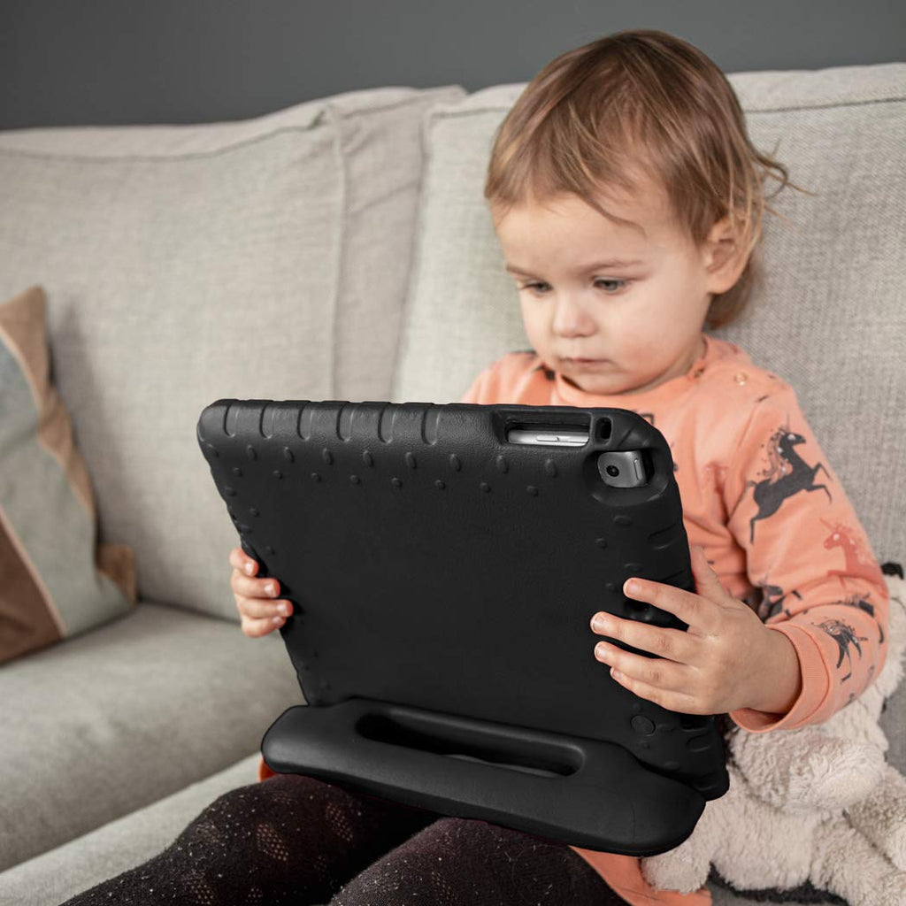 iMoshion kompatibel mit Samsung Galaxy Tab S5e Hülle – Tablethülle für Kinder – Tablet Kids Case in Schwarz mit Handgriff und Ständer [Robust, Griffig, Stoßfest]