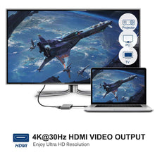Laden Sie das Bild in den Galerie-Viewer, faersi USB Typ C zu HDMI VGA Adapter, USB C(Typ C) zu 4K HDMI/VGA/USB 3.0/USB C PD Ladeadapter für Multiport Hubs für MacBook Pro/Air/iPad Pro 2018/Dell XPS/Monitore