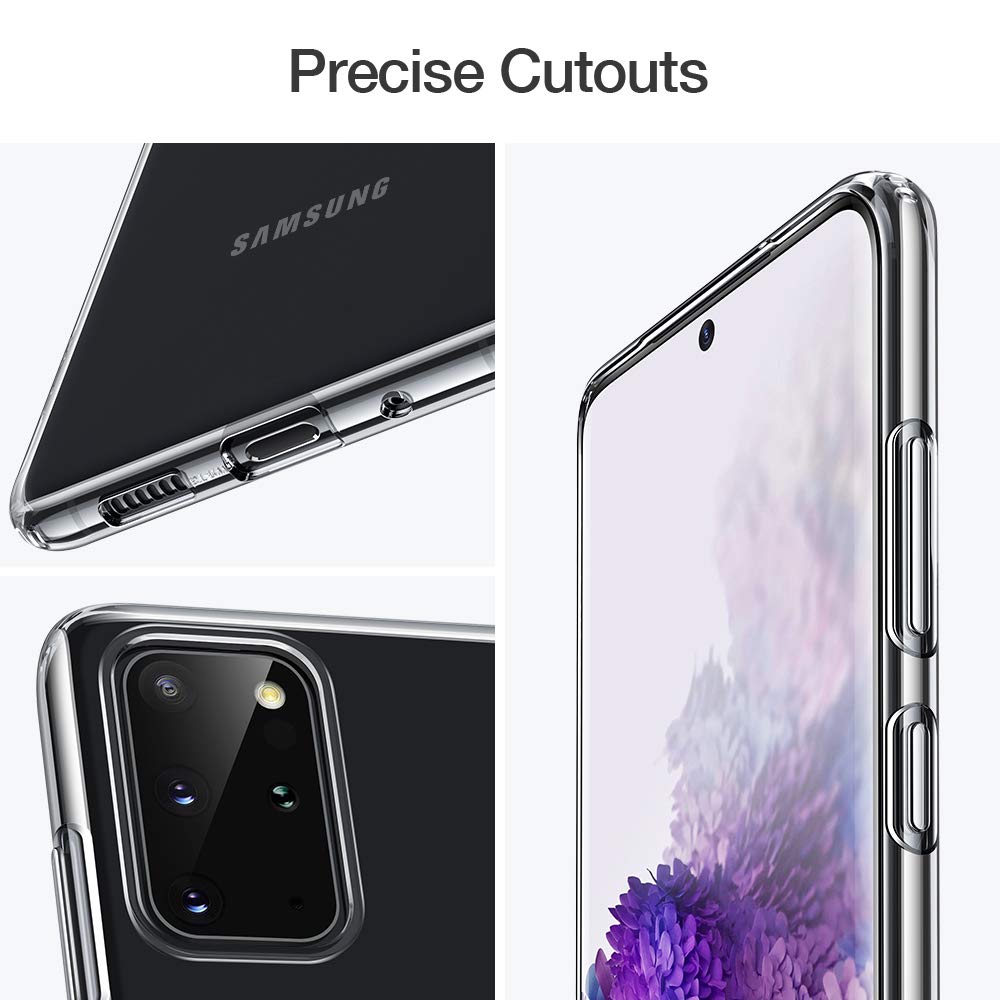 ESR Klare Silikon Hülle kompatibel mit Samsung Galaxy S20 Plus 2020, [Luftpolster] [Display- & Kameraschutz] [Ultra-dünn] Essential Zero Weiche Flexible TPU Hülle - Klar