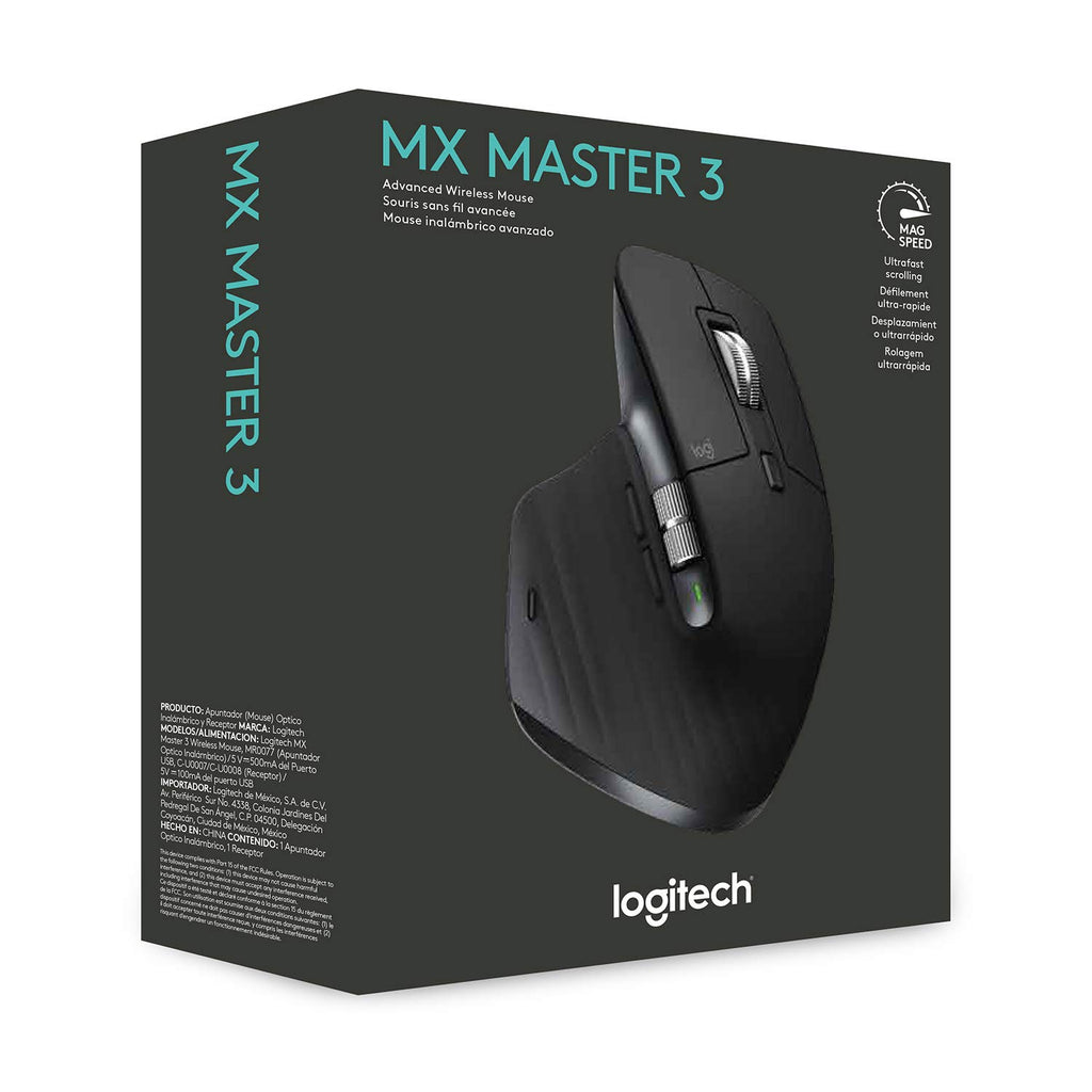Logitech MX Master 3 Advanced Maus - Schwarz - Business Edition [Dual Connect, 2,4GHz & Bluetooth] Bulk