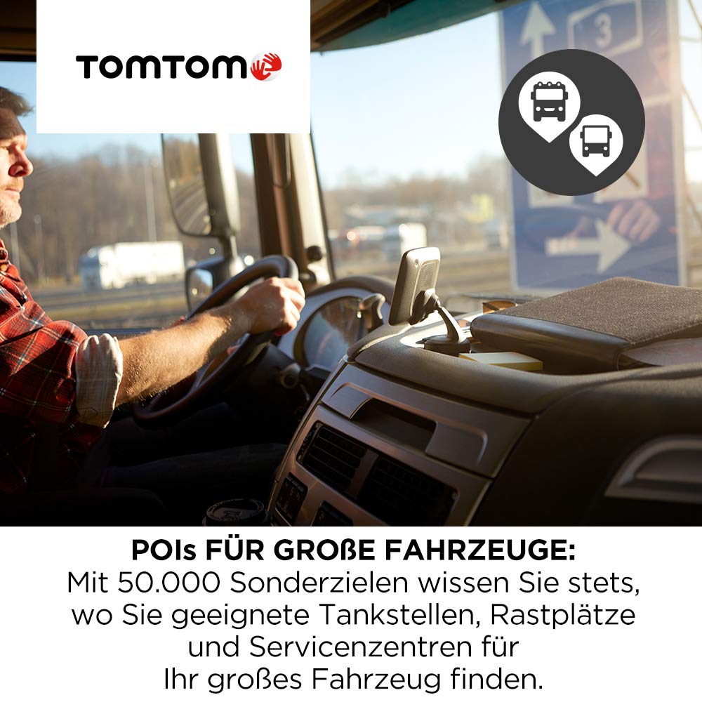 TomTom LKW Navigationsgerät GO Professional 6250 (6 Zoll, Sonderziele und Routen für LKW, Stauvermeidung dank TomTom Traffic, Karten-Updates Europa, Updates über Wi-Fi, hochwertige Halterung)