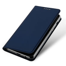 Laden Sie das Bild in den Galerie-Viewer, DUX DUCIS Hülle für Samsung Galaxy A8 2018, Leder Flip Handyhülle Schutzhülle Tasche Case mit [Kartenfach] [Standfunktion] [Magnetverschluss] für Samsung Galaxy A8 2018 (Blau)