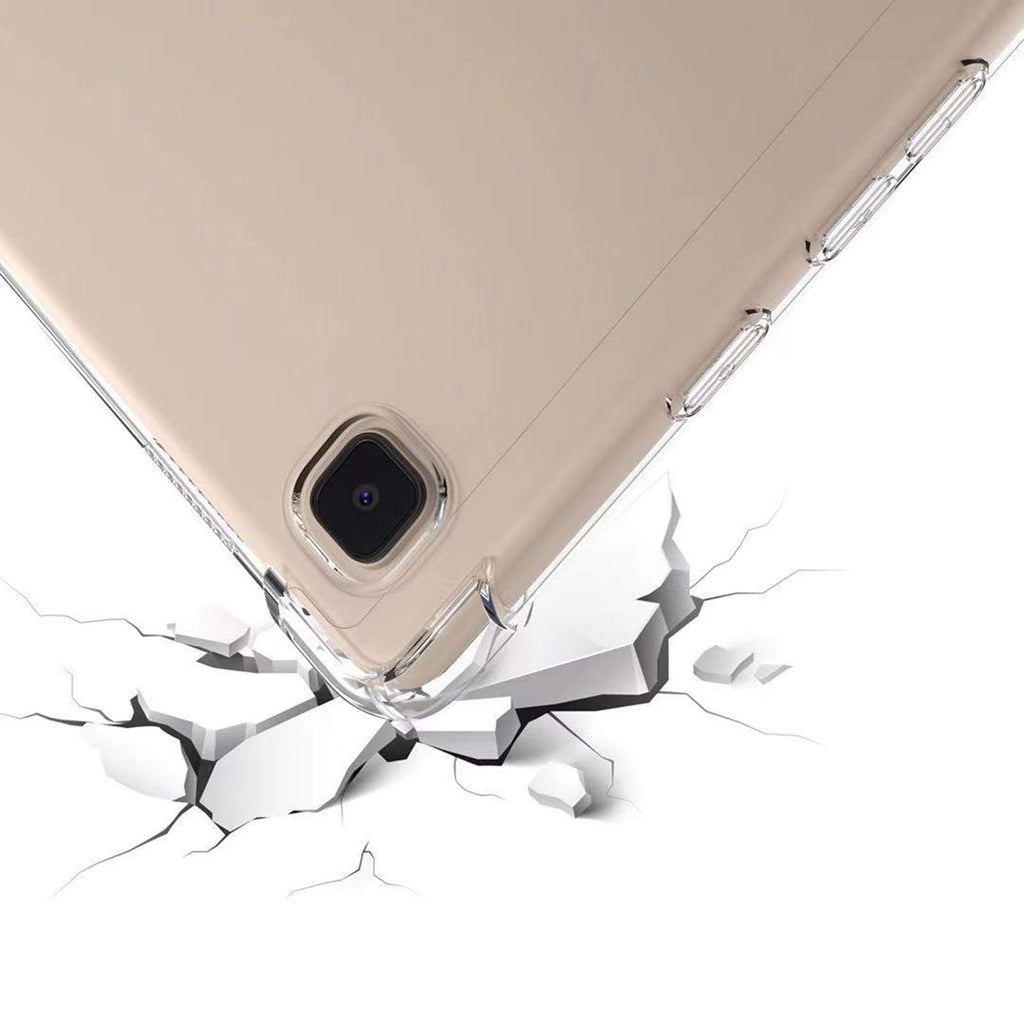 Ultra Klar Hülle für Samsung Galaxy Tab A7 10.4 Zoll 2020 SM-T500 T505 T507, Dünn Schlank Stoßfest Eckenschutz Flexible Silikon Gel Gummi Rückseit Schutzhülle Cover Skin - Transparentem