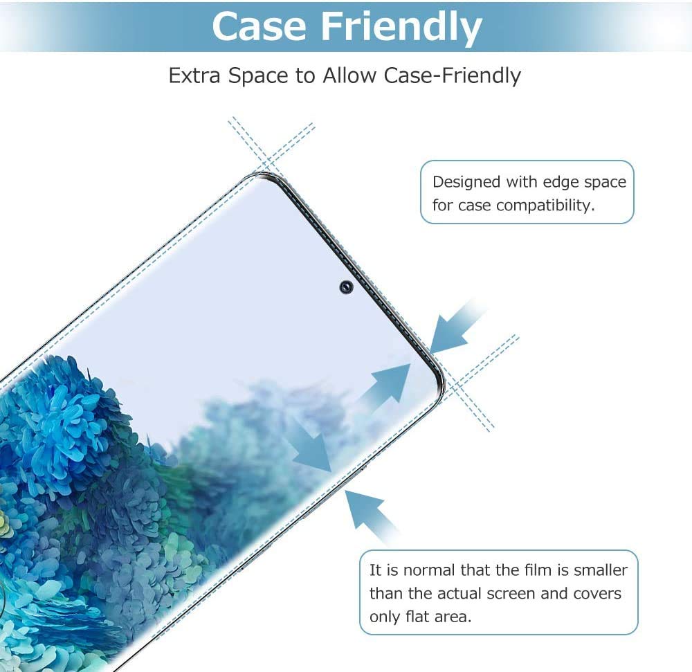 Galaxy S20 Plus Panzerglas Schutzfolie, Fingerabdrucksensor Kompatible - HD Clear - 9H Härte - Blasenfrei - Hohe Qualität Panzerglasfolie für Samsung Galaxy S20 Plus