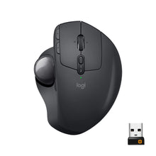 Laden Sie das Bild in den Galerie-Viewer, Logitech MX Ergo Kabellose Ergonomische Trackball-Maus, 2.4 GHz Verbindung via Unifying USB-Empfänger, 4-Monate Akkulaufzeit, Verstellbarer Winkel, Multi-Device, PC/Mac/iPadOS