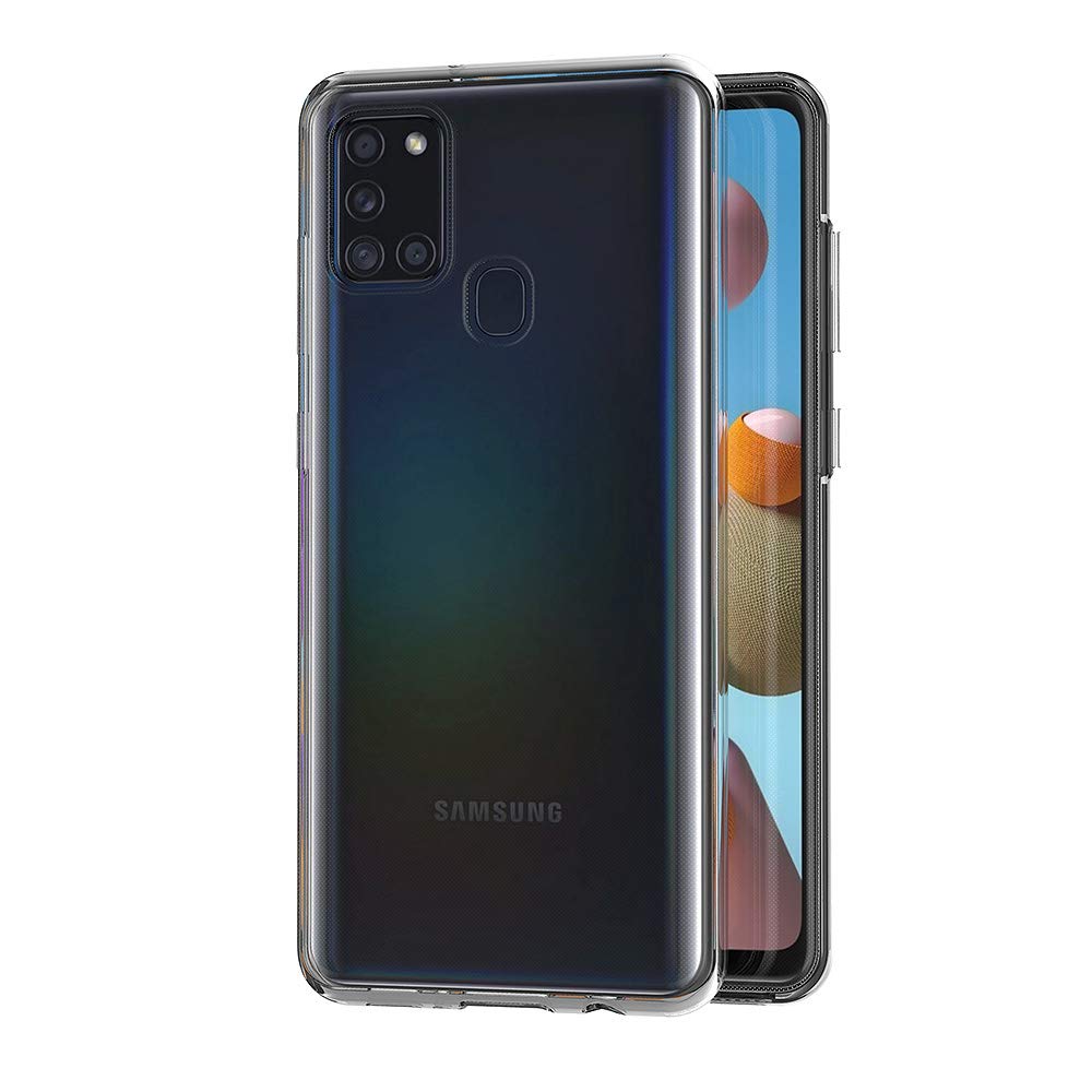 AICEK Hülle Compatible Samsung Galaxy A21s 360°Full Body Transparent Silikon Schutzhülle für Samsung A21s Case Durchsichtige TPU Bumper Galaxy A21s Handyhülle (6,5 Zoll)