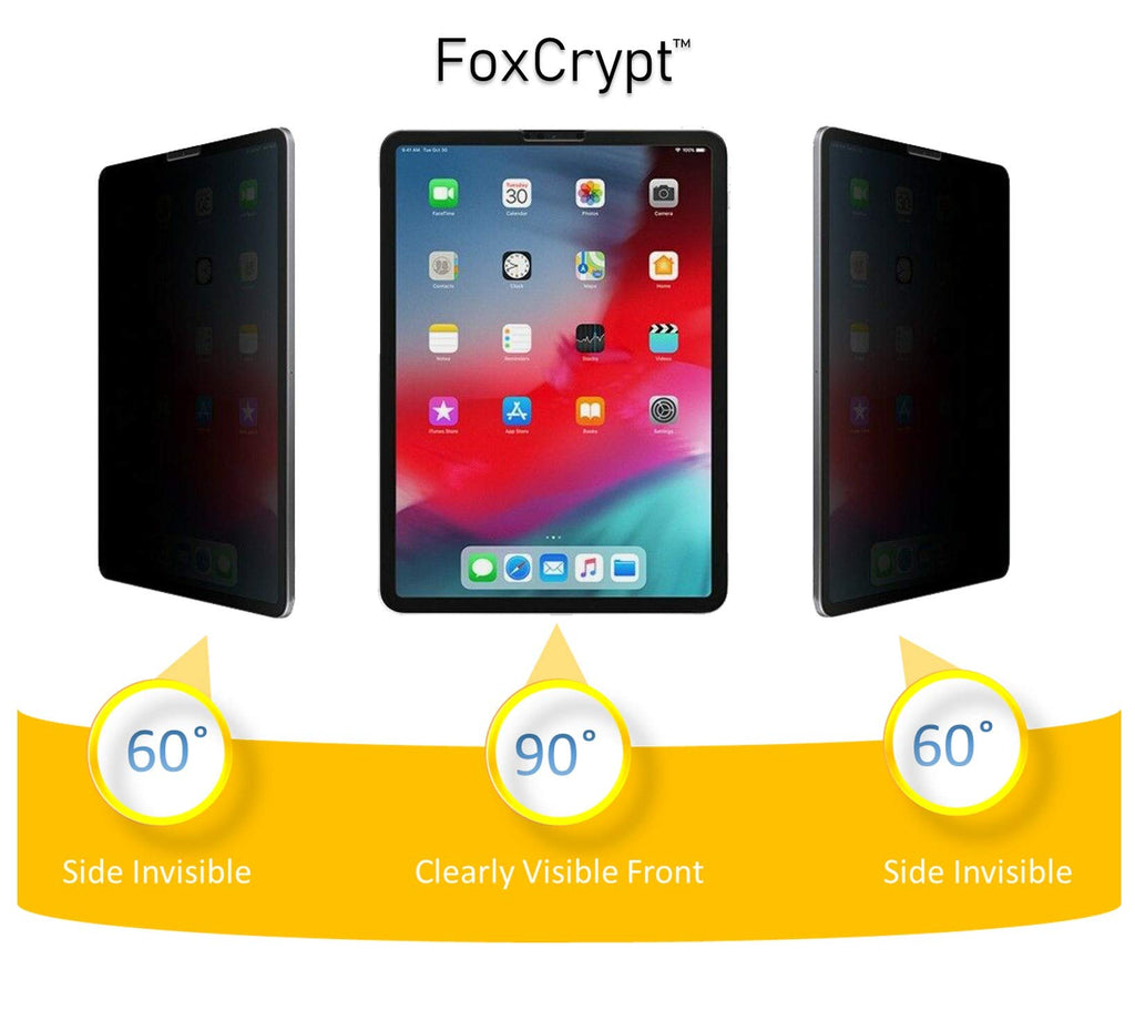 Foxcrypt Anti Spy Privacy Filter Blickschutzfolie Blickschutzfilter Panzerfolie für Apple iPad Pro 11" - Displayschutz -Tempered Glass Screen Protector
