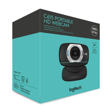 Laden Sie das Bild in den Galerie-Viewer, Logitech C615 Mobile Webcam, Full-HD 1080p, Autofokus, 78° Sichtfeld, 360° Schwenkradius, Belichtungskorrektur, USB-Anschluss, Für Skype, FaceTime, Hangouts, etc., PC/Mac/ChromeOS/Android - Schwarz