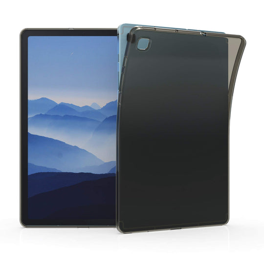 kwmobile Hülle kompatibel mit Samsung Galaxy Tab S6 Lite - Silikon Tablet Cover Case Schutzhülle Schwarz Transparent