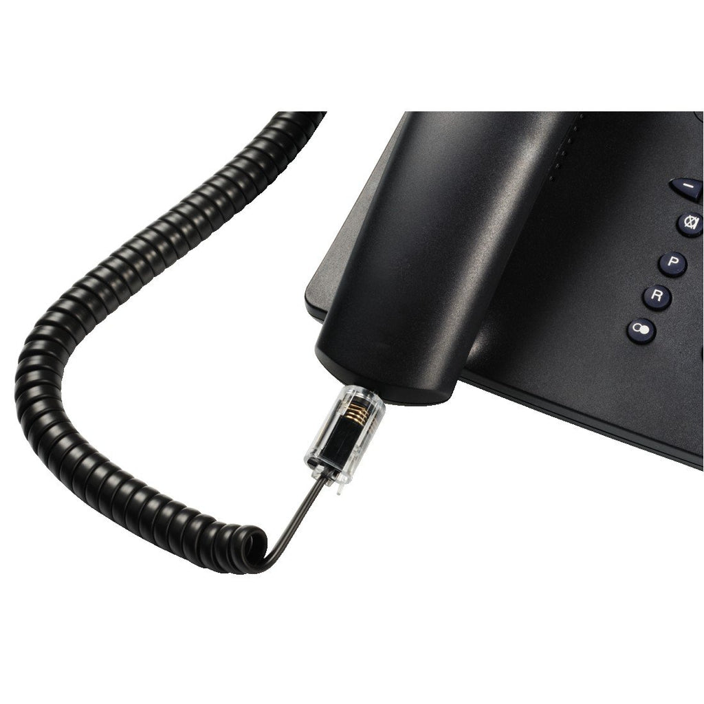 Hama Anti-Twist-Adapter zum Entwirren von Telefonkabeln (Untangler, 360° drehbar) transparent/schwarz