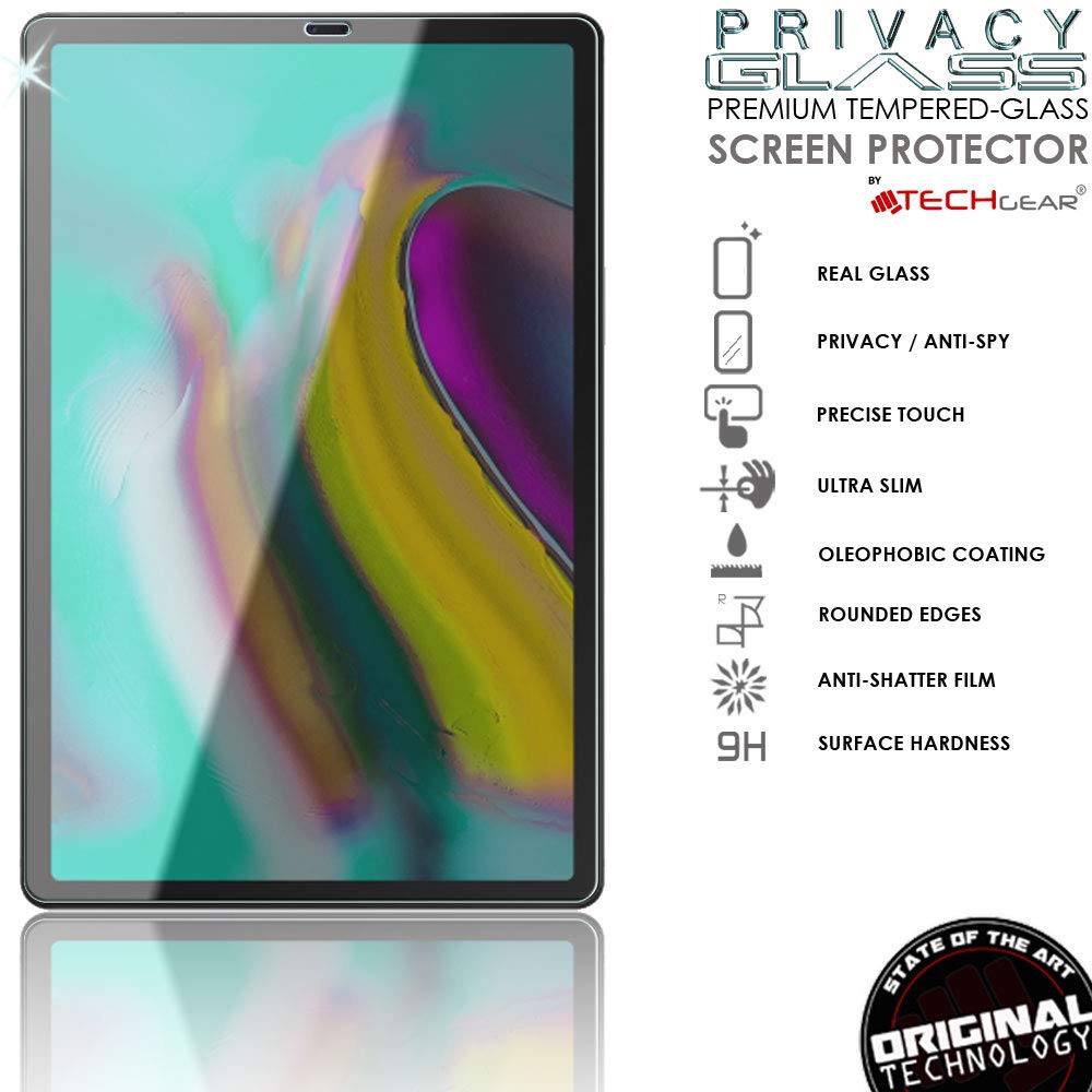 TECHGEAR Antispy Privatsphäre Panzerglas für Galaxy Tab S5e 10,5 (SM-T720 / SM-T725 Serie) - Privacy Panzerglas Displayschutzfolie aus gehärtetem Glas Kompatibel mit Samsung Galaxy Tab S5e 10,5 2019