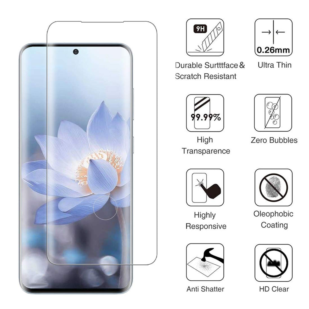 XSWO Galaxy S20 Ultra 5G [6,9 Zoll] Panzerglas Schutzfolie, Gehärtetes Glas Displayschutzfolie 3D Vollständige Abdeckung 9H Härte Bläschenfrei Kratzfeste Hartglas Foile für Galaxy S20 Ultra