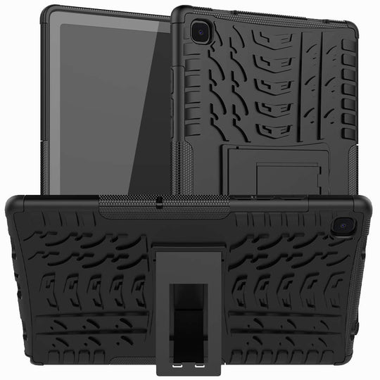 HoYiXi Tablette Hülle für Samsung Galaxy Tab A7 10.4 2020 Stoßfeste Doppelte Schutzhülle mit Ständer Anti-Drop Cover Case für Samsung Galaxy Tab A7 2020 T500/T505 - schwarz