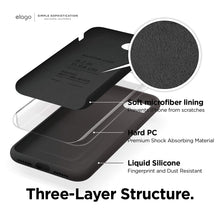 Laden Sie das Bild in den Galerie-Viewer, elago Liquid Silicone Case Kompatibel mit iPhone SE 2020 Hülle &amp; Kompatibel mit iPhone 8 Hülle &amp; Kompatibel mit iPhone 7 Hülle, Rundumschutz Handyhülle, Schutzhülle mit 3-Layer Struktur (Schwarz)