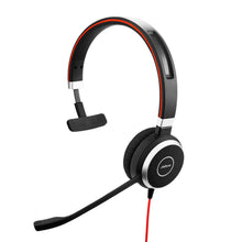 Laden Sie das Bild in den Galerie-Viewer, Jabra Evolve 40 MS Mono Headset - Microsoft zertifizierte Kopfhörer für VoIP Softphone mit passivem Noise-Cancelling - USB-Kabel mit Anrufsteuerung - Schwarz