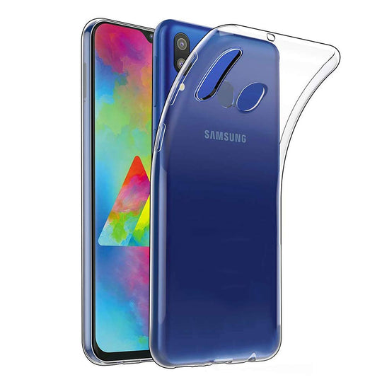 Amonke Transparent Kompatibel mit Samsung Galaxy M20 Hülle Silikon Durchsichtig Handyhülle TPU Dünn Stoßfest Fallschutz Bumper Slim Case Cover Schutzhülle für Samsung M20 6,3''