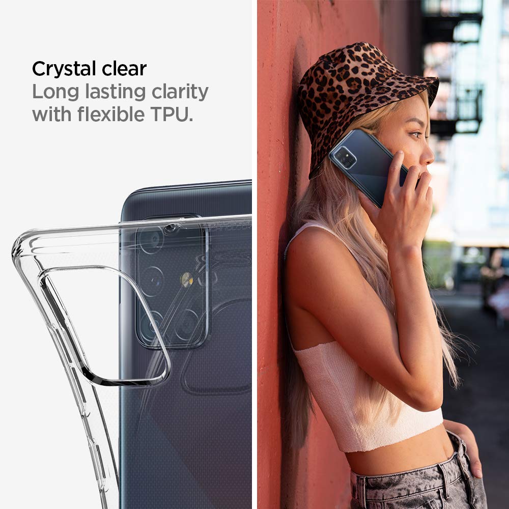 Spigen Liquid Crystal Hülle Kompatibel mit Samsung Galaxy A71 -Crystal Clear