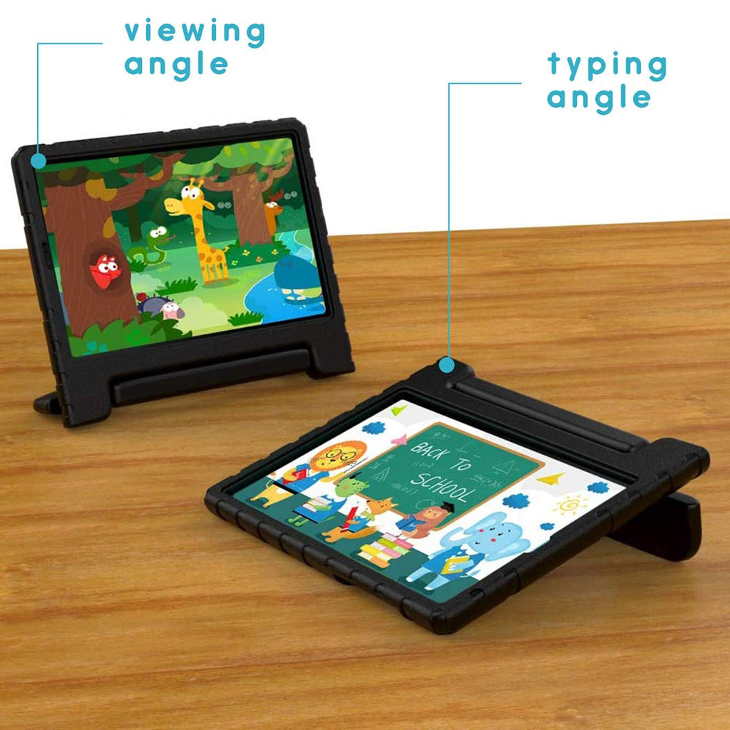 iMoshion kompatibel mit Samsung Galaxy Tab S5e Hülle – Tablethülle für Kinder – Tablet Kids Case in Schwarz mit Handgriff und Ständer [Robust, Griffig, Stoßfest]