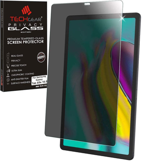 TECHGEAR Antispy Privatsphäre Panzerglas für Galaxy Tab S5e 10,5 (SM-T720 / SM-T725 Serie) - Privacy Panzerglas Displayschutzfolie aus gehärtetem Glas Kompatibel mit Samsung Galaxy Tab S5e 10,5 2019