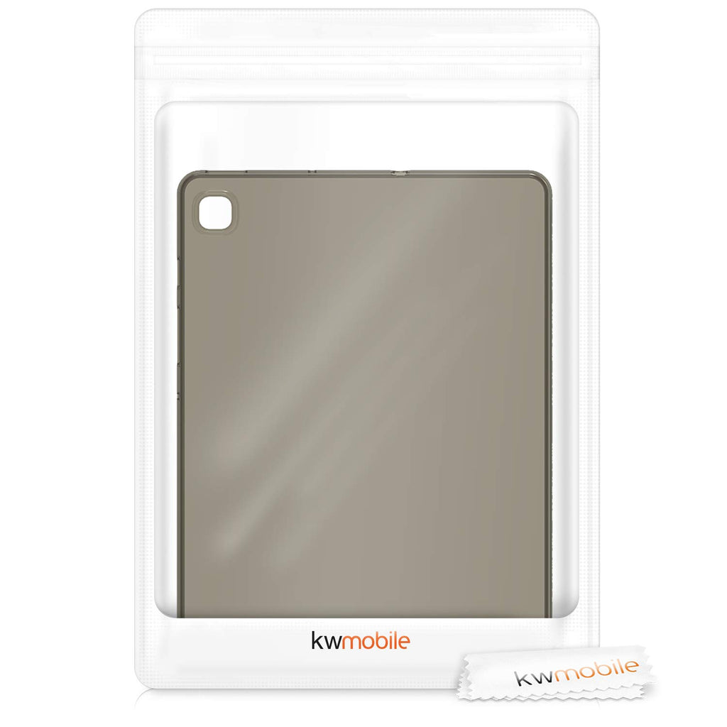 kwmobile Hülle kompatibel mit Samsung Galaxy Tab S6 Lite - Silikon Tablet Cover Case Schutzhülle Schwarz Transparent