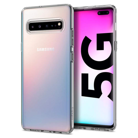 Spigen Liquid Crystal Hülle Kompatibel mit Samsung Galaxy S10 5G -Crystal Clear