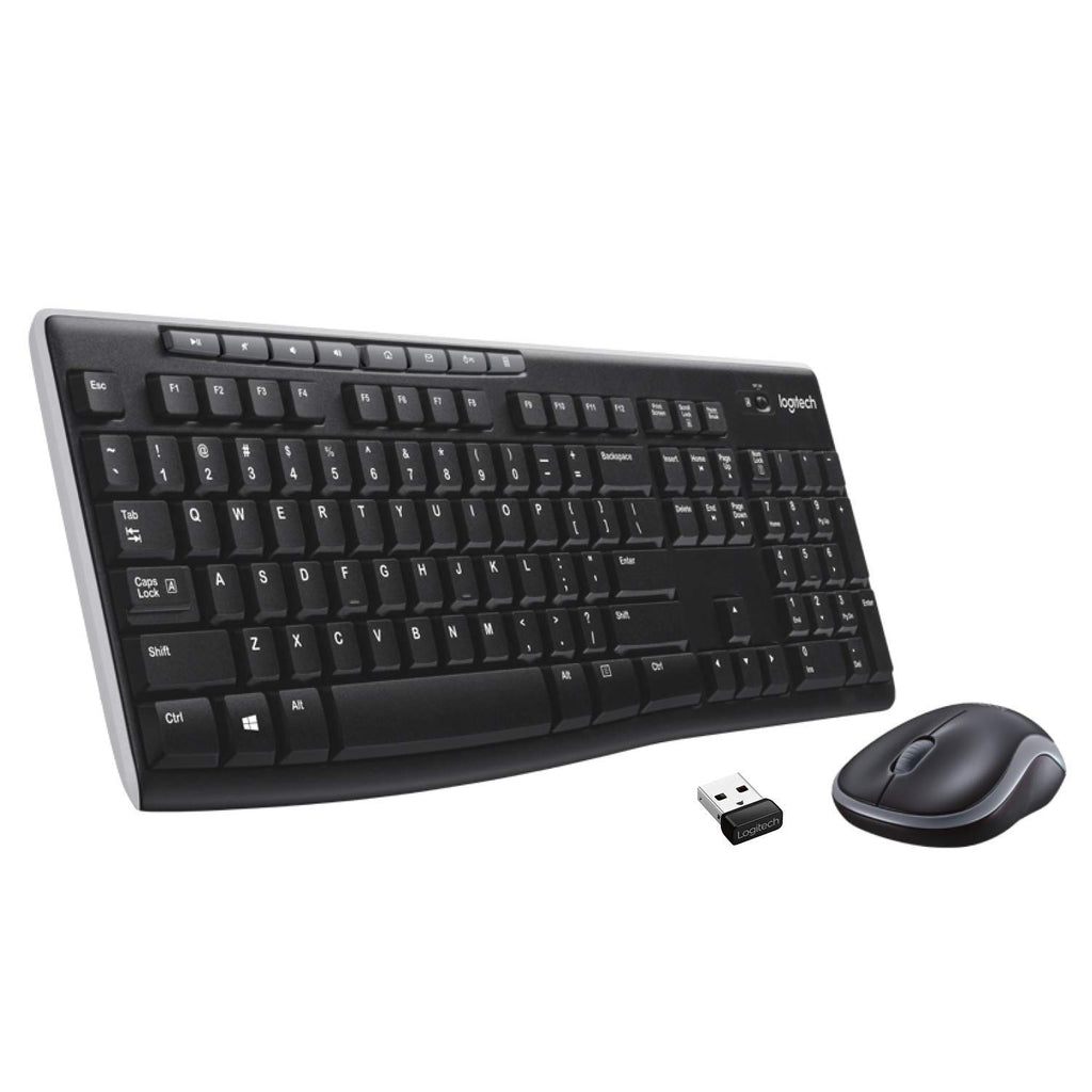 Logitech MK270 Kabelloses Tastatur-Maus-Set, 2.4 GHz Wireless Verbindung via Nano USB-Empfänger, Lange Akkulaufzeit, Für Windows und ChromeOS, Deutsches QWERTZ-Layout - Schwarz
