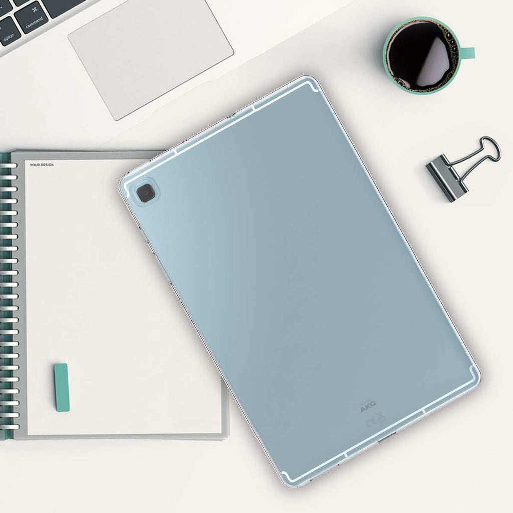 kwmobile Hülle kompatibel mit Samsung Galaxy Tab S6 Lite - Silikon Tablet Cover Case Schutzhülle Transparent