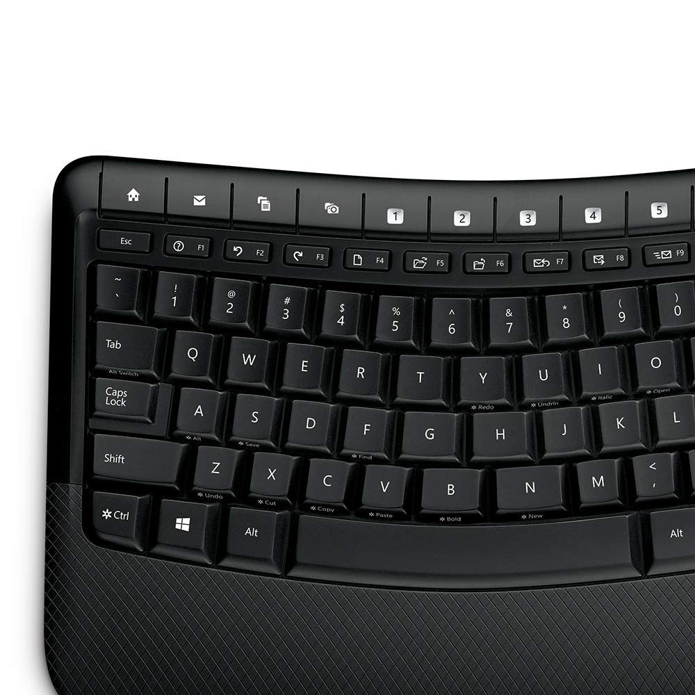 Wireless Comfort Desktop 5050 (Set mit Maus und Tastatur, deutsches QWERTZ Tastaturlayout, schwarz, kabellos)