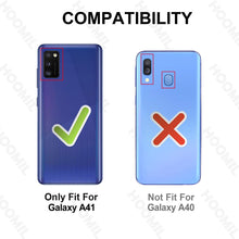Laden Sie das Bild in den Galerie-Viewer, HOOMIL Handyhülle für Samsung Galaxy A41 Hülle Leder Tasche Flip Case Schutzhülle Kompatibel mit Samsung A41 Hülle Schwarz