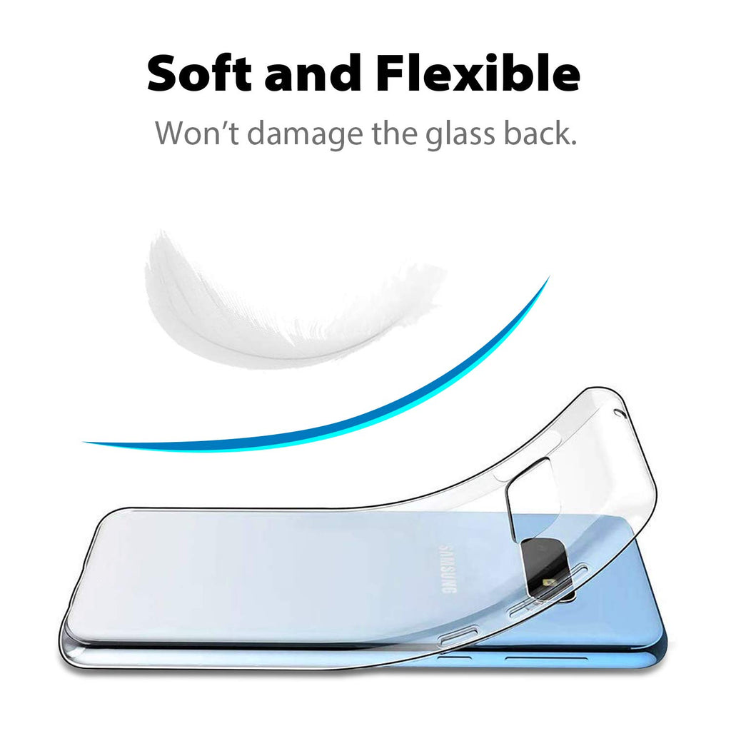 NEW'C Kompatibel mit Samsung Galaxy S10e Hülle, Ultra transparent Silikon Gel TPU Soft Cover Case SchutzKratzfeste mit Schock Absorption und Anti Scratch