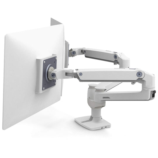 ERGOTRON 45-491-216 LX-Montagearm für 2 Monitore nebeneinander 68cm 27Zoll bis 33cm anheben 18kg.belastbar VESA 75x75 100x100mm weiß