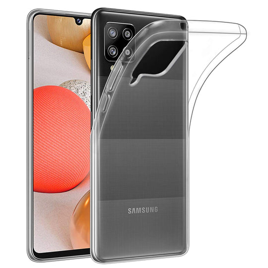 32nd Klare Gel Series - Crystal Clear Gel Ultra Dünn Schutzhülle Case Silikon für Samsung Galaxy A42 5G (2020), Durchsichtige Backcover Handyhülle TPU Hülle - Transparent