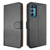SDTEK Hülle Kompatibel mit Oppo Find X3 Lite, (Schwarz) Tasche Leder Flip Case Brieftasche Book Etui Schutzhülle Handyhülle