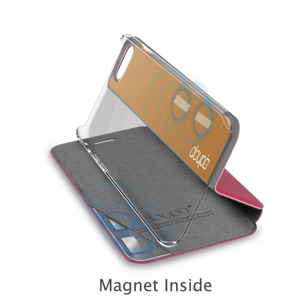 doupi Flip Case für iPhone 11 (6,1 Zoll), Deluxe Schutz Hülle mit Magnetischem Verschluss Cover Klapphülle Book Style Handyhülle Aufstellbar Ständer, schwarz