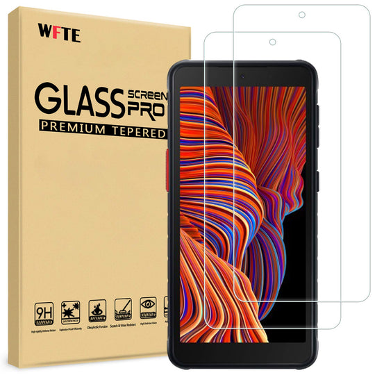 WFTE Samsung Galaxy Xcover 5 Panzerglas Schutzfolie 9H Härte, Anti-Kratzen, Anti-Öl, Anti-Bläschen Schutzfolie Displayschutzfolien