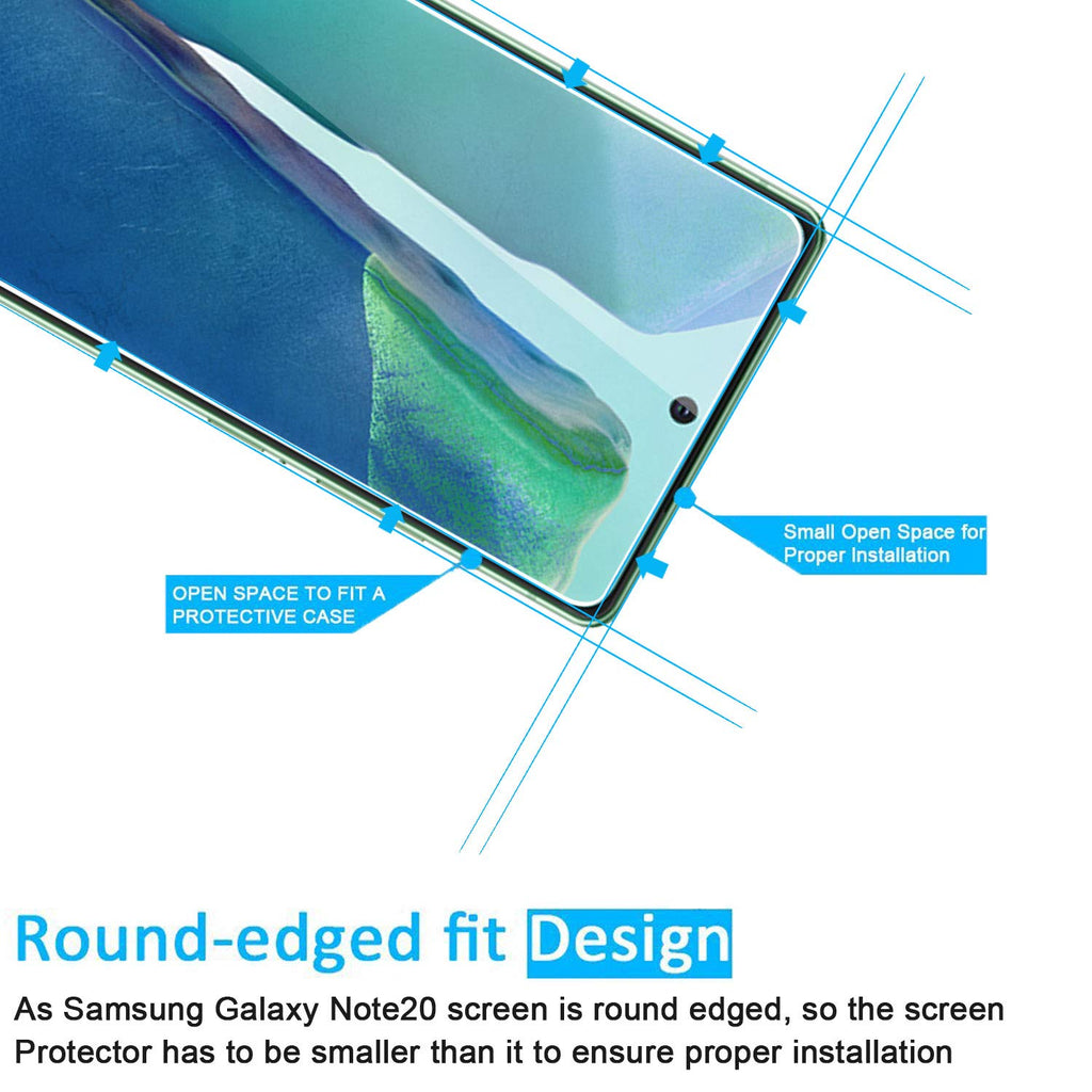 NEW'C Schutzfolie Panzerglas für Samsung Galaxy Note20, Frei von Kratzern, 9H Härte, HD Displayschutzfolie, 0.33mm Ultra-klar, Ultrabeständig